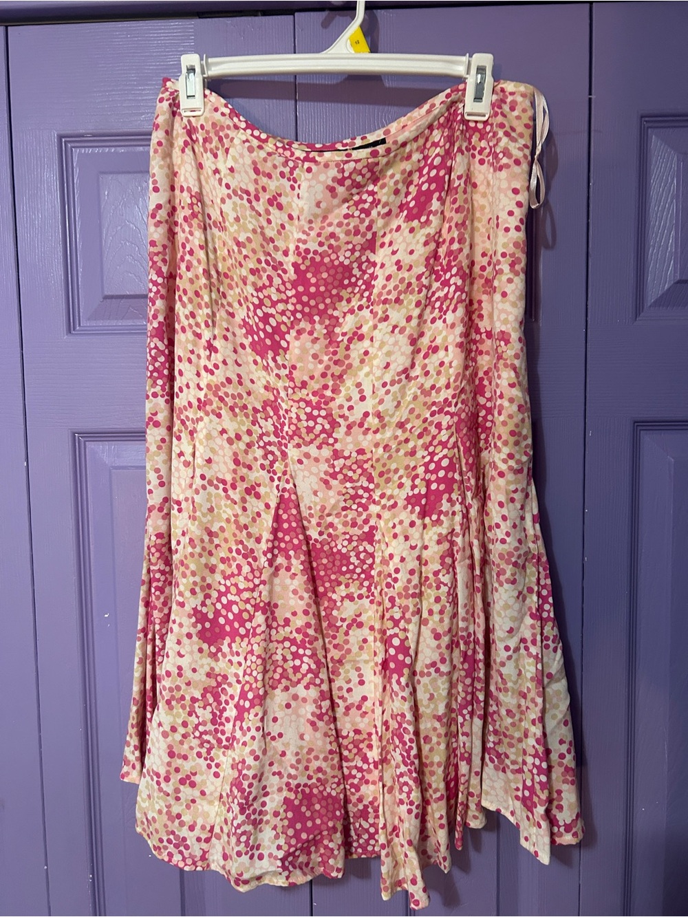 Kasper Pink and Cream Printed A-Line Skirt